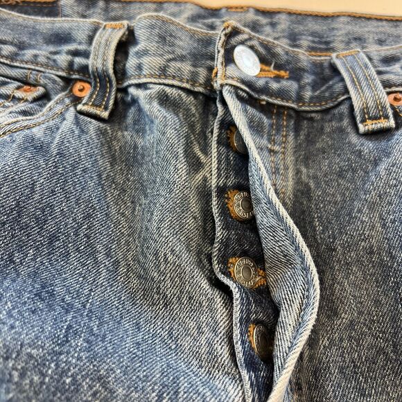 Levi 501 Jeans Men’s Size 34 X 32 Made In Mexico - Picture 2 of 16